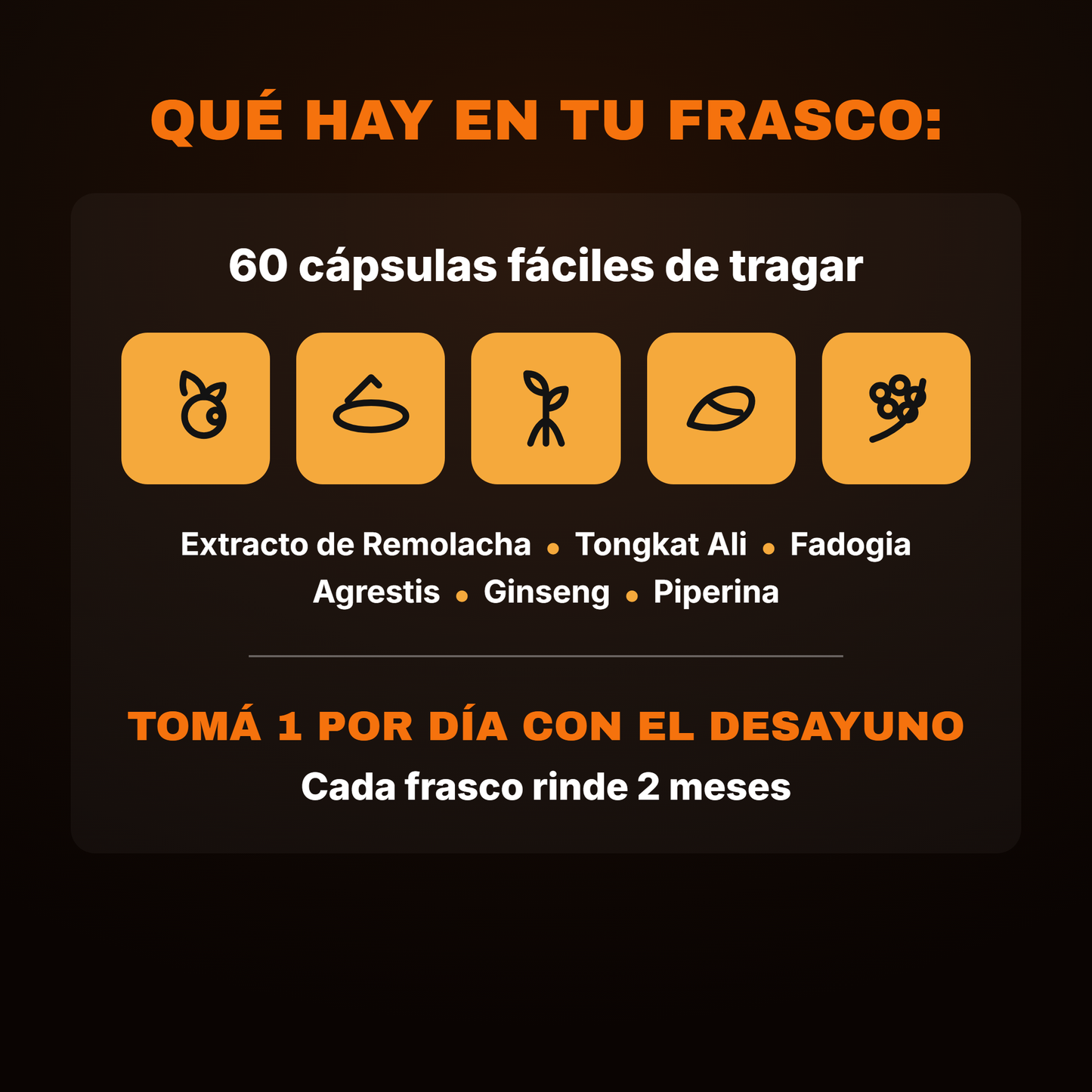 Información del suplemento