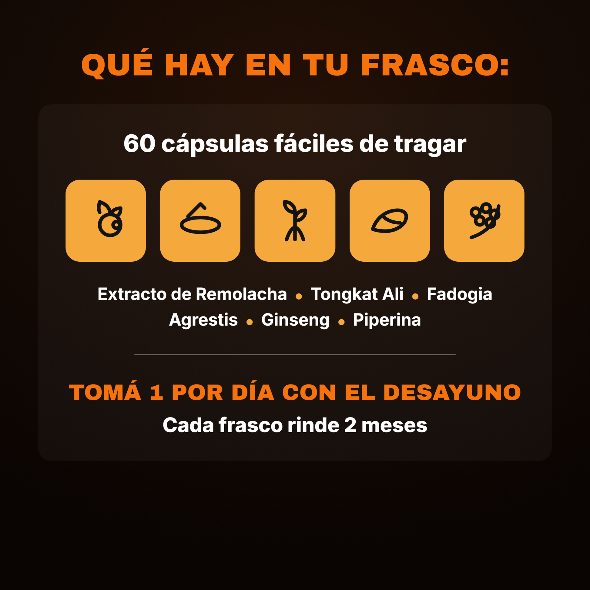 Información del suplemento